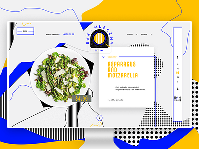 Restaurant - BarMleczny - Website Concept