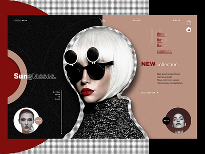 Sunglasses Brand Store. artwork creative design glasses graphic layout site sunglassess typography ui ux web webdesign website