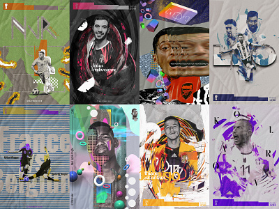 FFP2k18_ Favourite Football Posters 2k18 [Part1] art artwork creative design football graphic illustration players poster sport ui