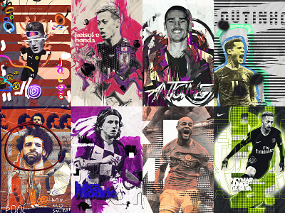 FFP2k18_ Favourite Football Posters 2k18 [Part 2] artwork creative design football graphic illustration players poster russia 2018 sport ui