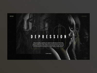 Depression Shot creative design site typography ui ux website