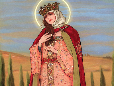 St. Sonya of Tuscany design illustration italy portrait poster russia tuscany