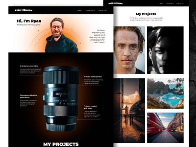 Professional Photographer Website branding design design inspiration logo product design ui ux web design