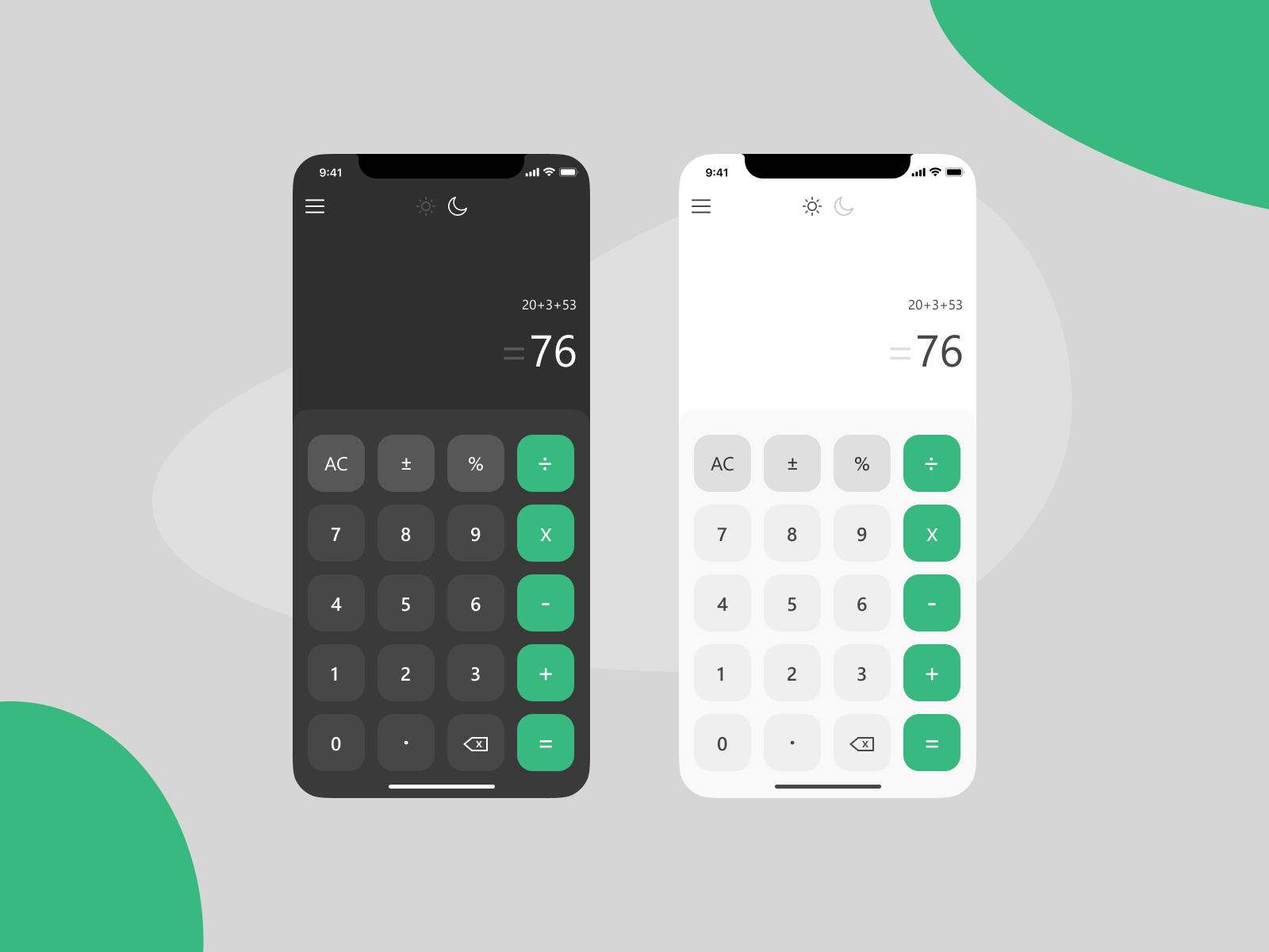 Calculator UI by Daria Pavlovskaya on Dribbble