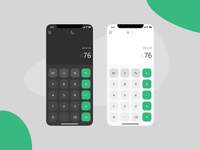 Calculator UI 004 app calculate calculator calculator ui challenge daily dailyui design figma green mobile ui