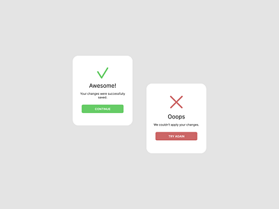 Flash Message UI 011 app challenge clean daily dailyui dailyui011 design flash flash message green message mobile red sinmple ui