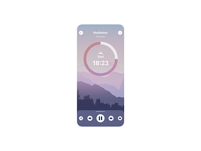 Countdown timer UI 014 challenge clean countdown countdown timer daily dailyui dailyui014 dailyuichallenge design meditation mobile simple timer ui