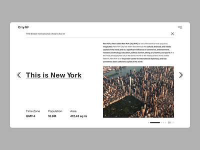 Info Card 045 about challenge cities city daily dailyui dailyui045 dailyuichallenge design info info card new york new york city ny nyc ui web webdesign website