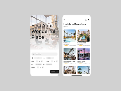 Hotel Booking 067 app booking branding challenge daily dailyui dailyui067 dailyuichallenge design hotel hotel booking hotels resort travel ui