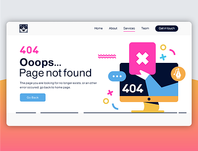 Daily UI Challenge Day 8 - 404 Error Page 3d 404error animation app branding dailyui design graphic design graphics icon illustration logo motion graphics ui ux ux ui ux ui design vector web web design