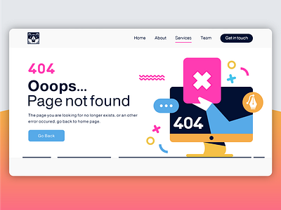 Daily UI Challenge Day 8 - 404 Error Page