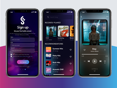 Daily UI Challenge Day 9 - Music Player App