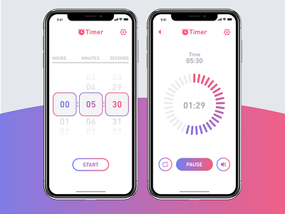 Daily UI Challenge Day 14 - Countdown Timer App UI Design