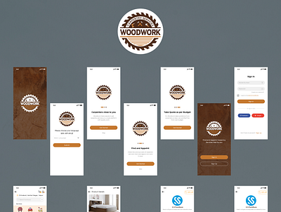 Woodwork UI for Carpentry Services design graphic design illustration logo ui uidesigning ux