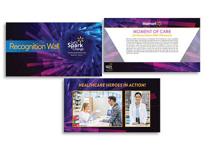 Walmart Healthcare Recognition Wall branding graphic design logo