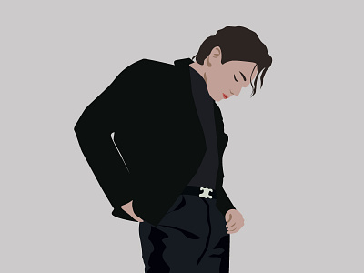 This is JK. adobe illustrator bts design flat illustration jungkook minimal portrait vector