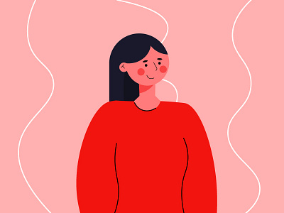 Woman in red. design flat flat illustration graphic design illustration minimal portrait vector vectorart
