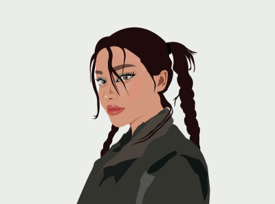 vector female portrait