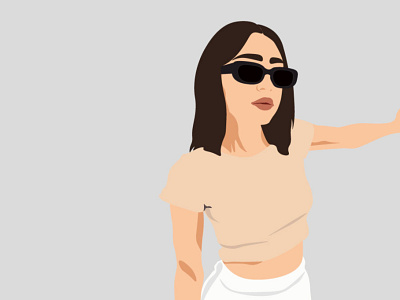 minimalist vector female illustration