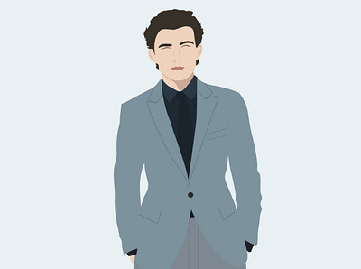 Tom Holland portrait in vector design flat graphic design illustration minimal portrait vector vector illustration