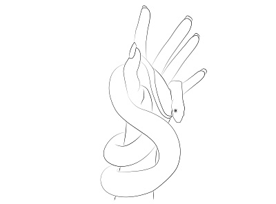sss.. snake flat graphic design illustration line lineillustration logo minimal vector