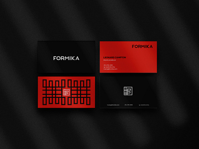 Business Card - Formika Studio adobe illustrator adobe photoshop brand brand identity branding business card card card business card design cartão de visitas design graphic design logo logo type type logo visit card