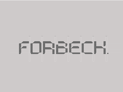 Forbeck - Type Design adobe illustrator brand brand design brand identity branding design illustration logo logo mark logo type mark minimalist personal personal branding personal mark texture type design type logo typographic vector