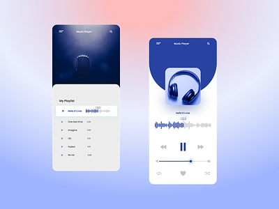 Music Player app app design music app music player ui uiux
