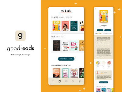 Goodreads Re-Brand & App Design app design branding goodreads graphic design logo typography ui ux
