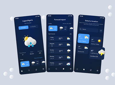 Xyloo Weather App forecast location design mobile design mobile weather app ui ux weather weather app weather forecast app xyloo