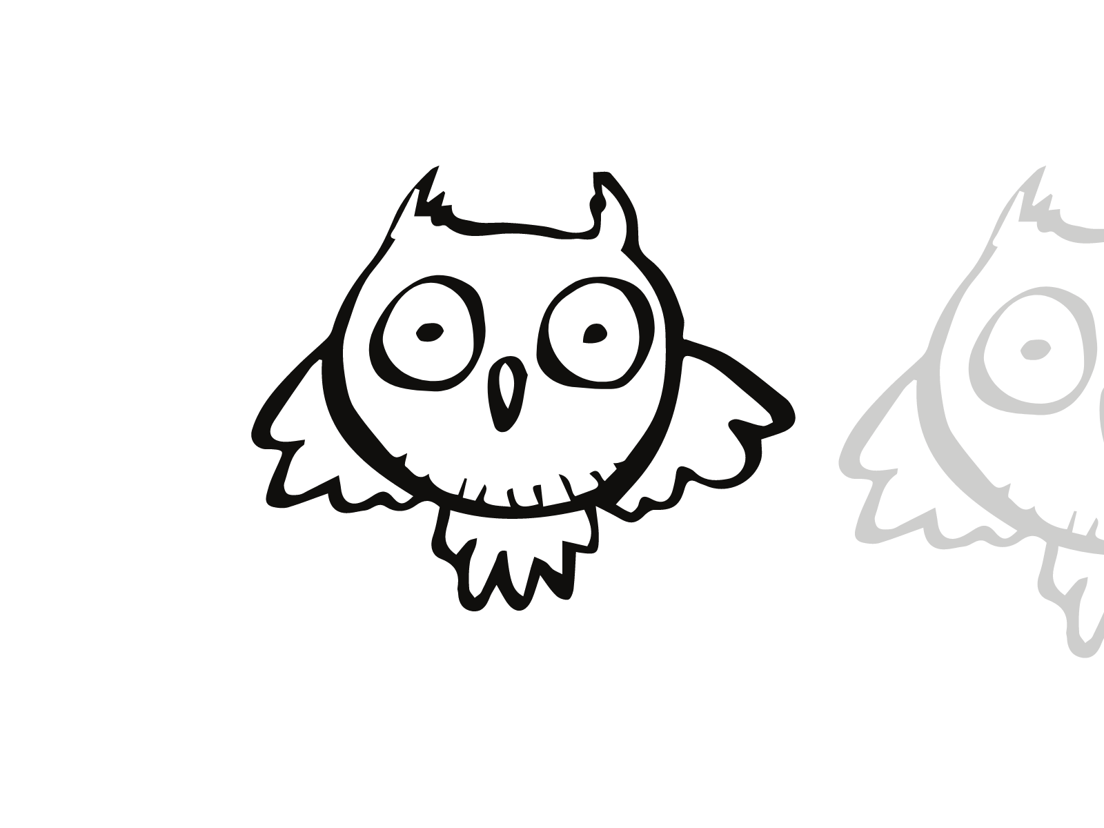 Premium Vector  Line art owl logo template