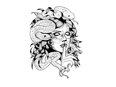 snake girl tatoo design