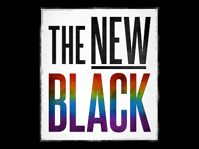 The New Black condensed film identity logo rainbow typography