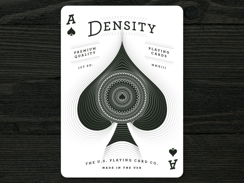 Ace of Spades densitydeck playing cards ace spades kickstarter