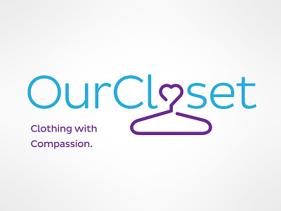Our Closet — Logo closet clothing hangar logo nonprofit