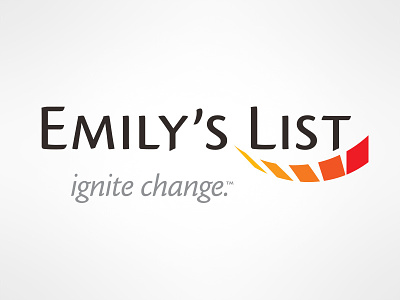EMILY’s List Logo change ignite logo path political typography
