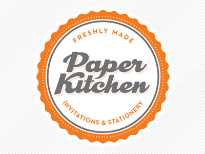 Paper Kitchen Logo invitations logo orange paper