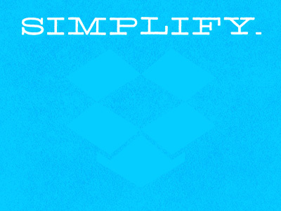 Simplify. cyan dropbox simple