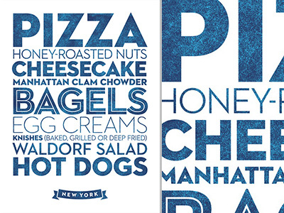 New York ~ Delicious City Prints new york poster