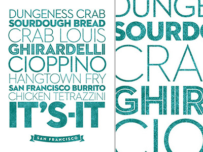 San Francisco ~ Delicious City Prints poster san francisco
