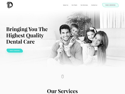 Dental Care Web Landing Page mobile ui ui ux