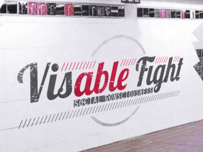 visable fight concept design fight graphic lettering logo print type typography