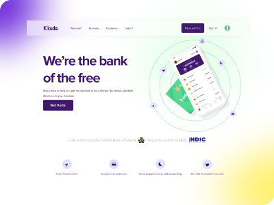 Kudda bank website redesign