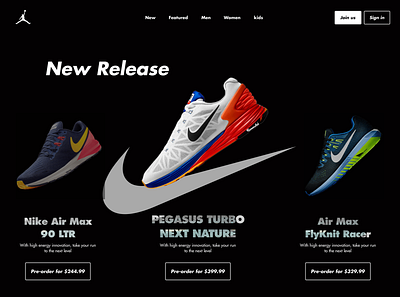 Nike New Release(Redesign) design ui ux