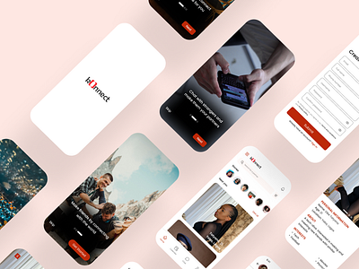 KONNECT APP SCREENS design mobile app product design ui ux