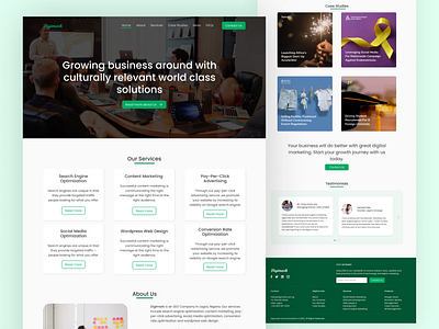 Landing page for a Digital Marketing Agency product design ui ux website design