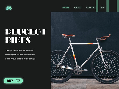 BIKE SHOP bicycle bike black design ghana glass morphism glassmorphism green shop ui web web design website