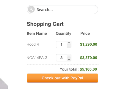 For fans of clean web design buttons checkout clean green mmm orange paypal white