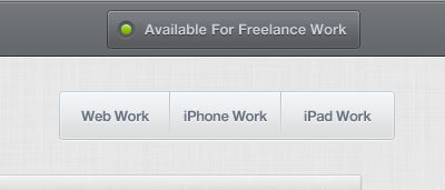 Just a few tweaks on my new portfolio button freelancer hire me texture