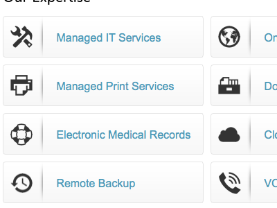 Our Expertise buttons clean services ui white